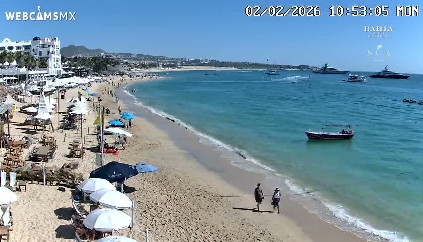 Cabo San Lucas, Playa El Medano Beach towards East View Live Cam - El Medano Ejidal, Los Cabos, Baja California Sur, Mexico