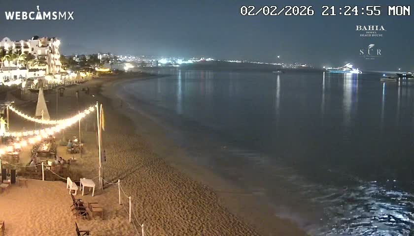 Cabo San Lucas, Playa El Medano Beach towards East View Live Cam - El Medano Ejidal, Los Cabos, Baja California Sur, Mexico