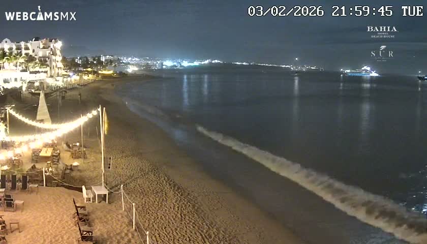Cabo San Lucas, Playa El Medano Beach towards East View Live Cam - El Medano Ejidal, Los Cabos, Baja California Sur, Mexico