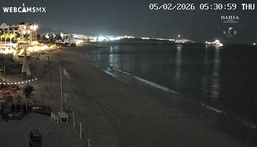 Cabo San Lucas, Playa El Medano Beach towards East View Live Cam - El Medano Ejidal, Los Cabos, Baja California Sur, Mexico