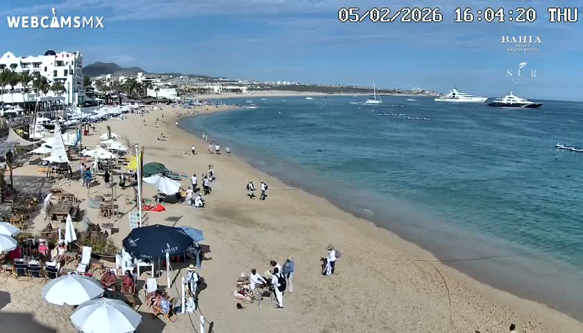 Cabo San Lucas, Playa El Medano Beach towards East View Live Cam - El Medano Ejidal, Los Cabos, Baja California Sur, Mexico