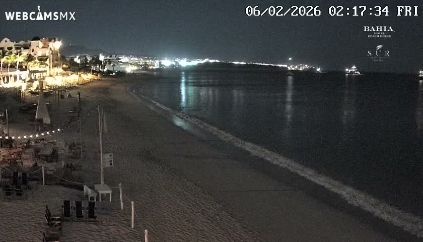 Cabo San Lucas, Playa El Medano Beach towards East View Live Cam - El Medano Ejidal, Los Cabos, Baja California Sur, Mexico
