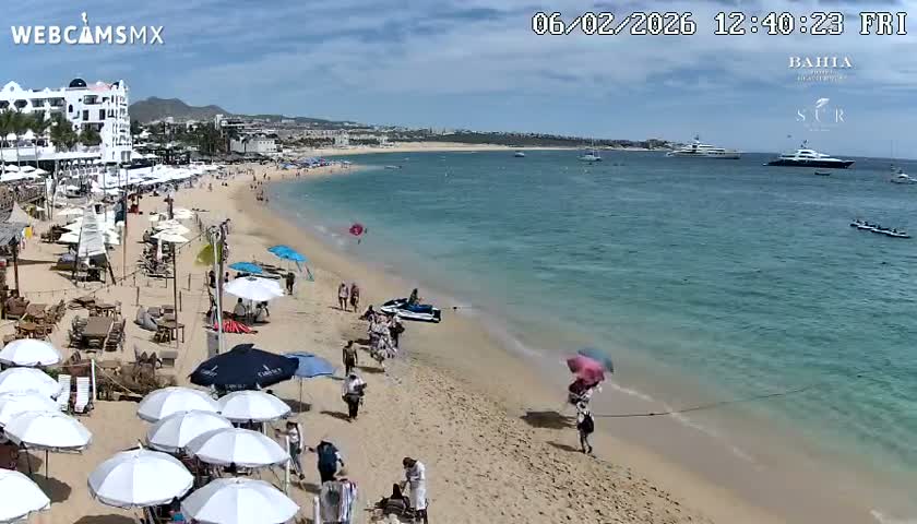 Cabo San Lucas, Playa El Medano Beach towards East View Live Cam - El Medano Ejidal, Los Cabos, Baja California Sur, Mexico