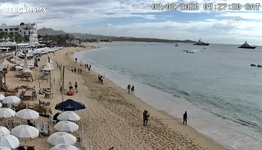 Cabo San Lucas, Playa El Medano Beach towards East View Live Cam - El Medano Ejidal, Los Cabos, Baja California Sur, Mexico