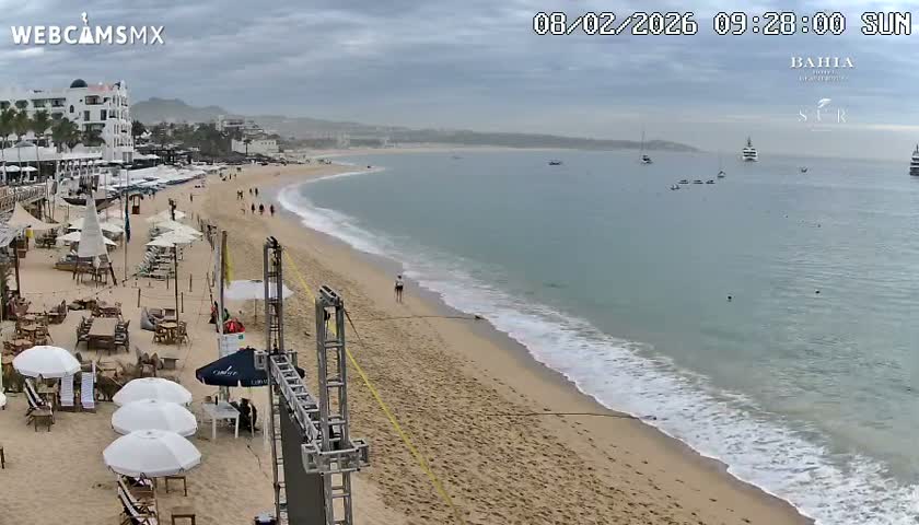 Cabo San Lucas, Playa El Medano Beach towards East View Live Cam - El Medano Ejidal, Los Cabos, Baja California Sur, Mexico