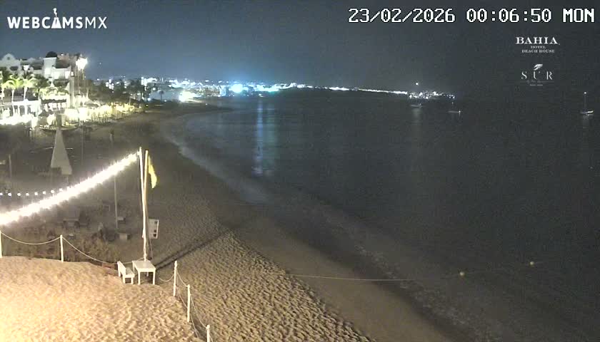 Cabo San Lucas, Playa El Medano Beach towards East View Live Cam - El Medano Ejidal, Los Cabos, Baja California Sur, Mexico