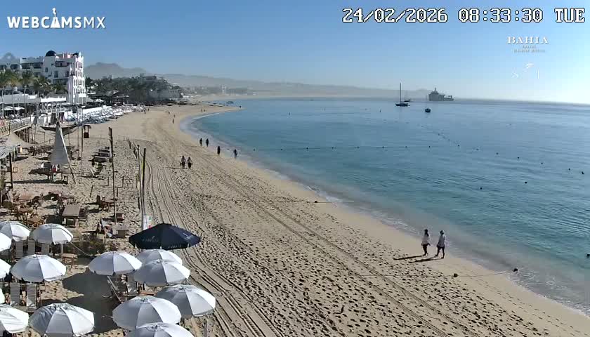 Cabo San Lucas, Playa El Medano Beach towards East View Live Cam - El Medano Ejidal, Los Cabos, Baja California Sur, Mexico