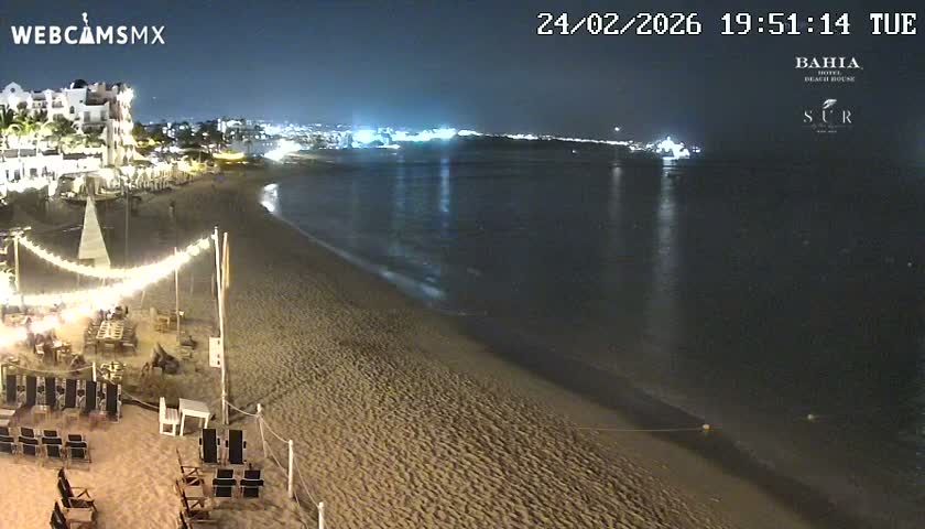 Cabo San Lucas, Playa El Medano Beach towards East View Live Cam - El Medano Ejidal, Los Cabos, Baja California Sur, Mexico