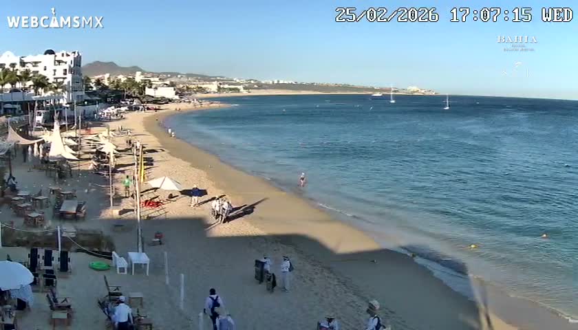 Cabo San Lucas, Playa El Medano Beach towards East View Live Cam - El Medano Ejidal, Los Cabos, Baja California Sur, Mexico