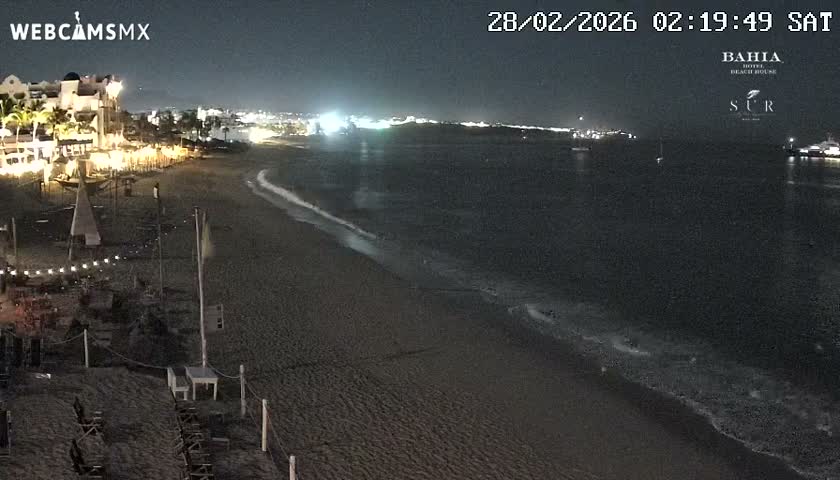 Cabo San Lucas, Playa El Medano Beach towards East View Live Cam - El Medano Ejidal, Los Cabos, Baja California Sur, Mexico