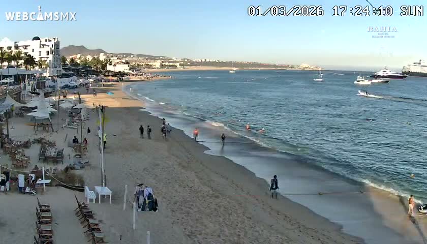 Cabo San Lucas, Playa El Medano Beach towards East View Live Cam - El Medano Ejidal, Los Cabos, Baja California Sur, Mexico