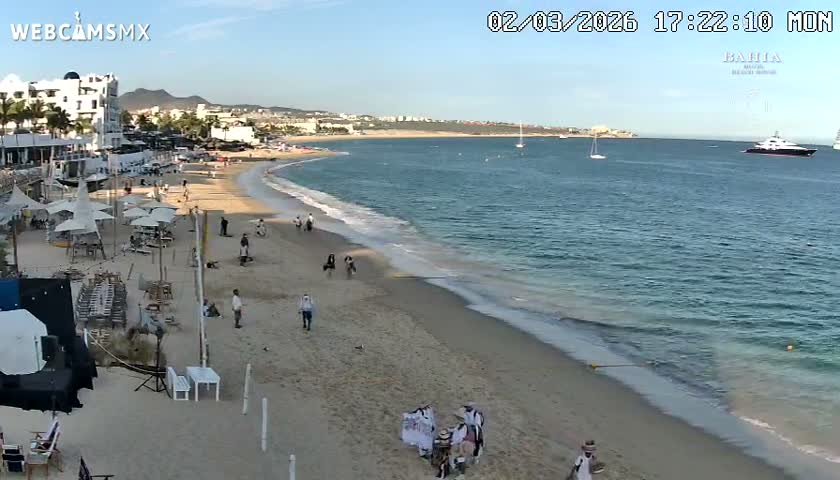Cabo San Lucas, Playa El Medano Beach towards East View Live Cam - El Medano Ejidal, Los Cabos, Baja California Sur, Mexico