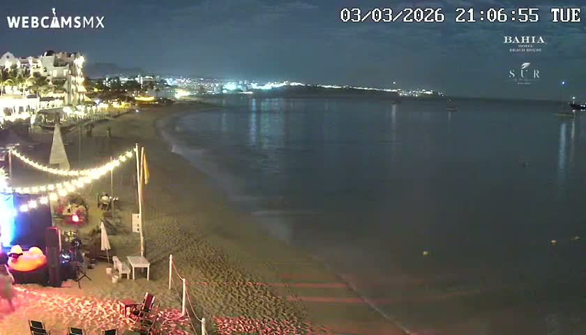 Cabo San Lucas, Playa El Medano Beach towards East View Live Cam - El Medano Ejidal, Los Cabos, Baja California Sur, Mexico