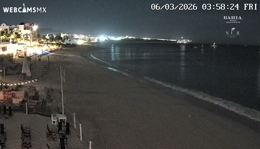 Cabo San Lucas, Playa El Medano Beach towards East View Live Cam - El Medano Ejidal, Los Cabos, Baja California Sur, Mexico