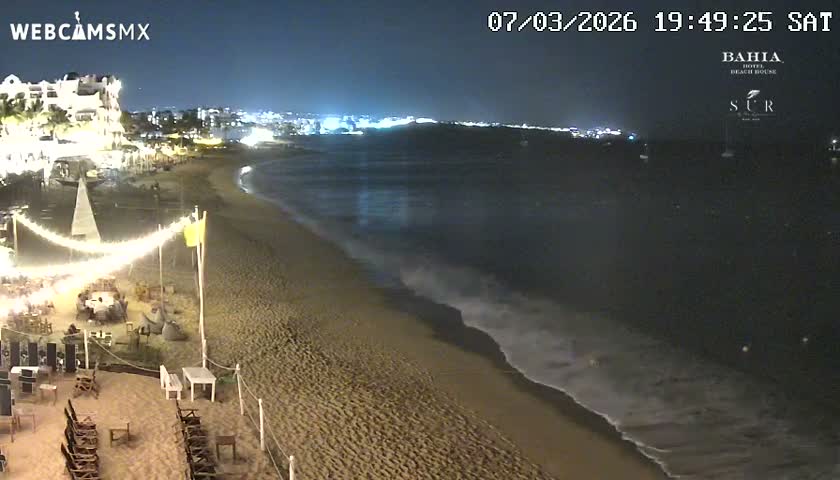 Cabo San Lucas, Playa El Medano Beach towards East View Live Cam - El Medano Ejidal, Los Cabos, Baja California Sur, Mexico