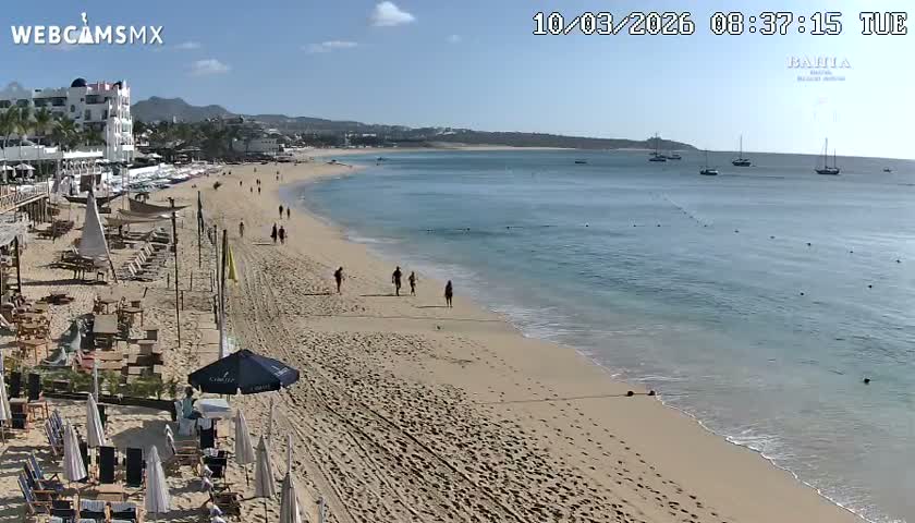 Cabo San Lucas, Playa El Medano Beach towards East View Live Cam - El Medano Ejidal, Los Cabos, Baja California Sur, Mexico