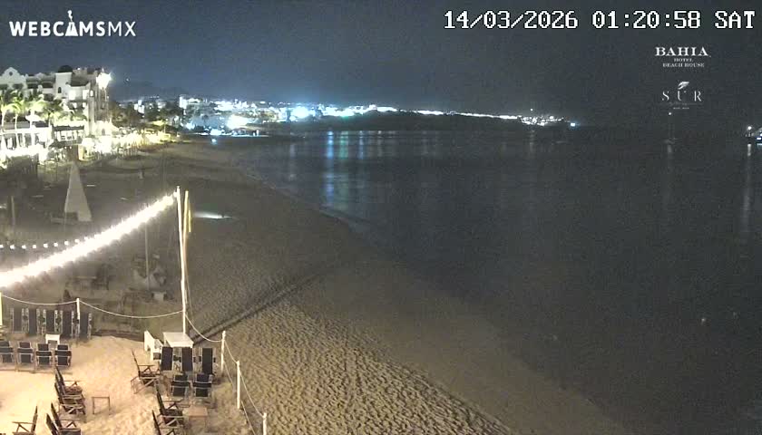 Cabo San Lucas, Playa El Medano Beach towards East View Live Cam - El Medano Ejidal, Los Cabos, Baja California Sur, Mexico