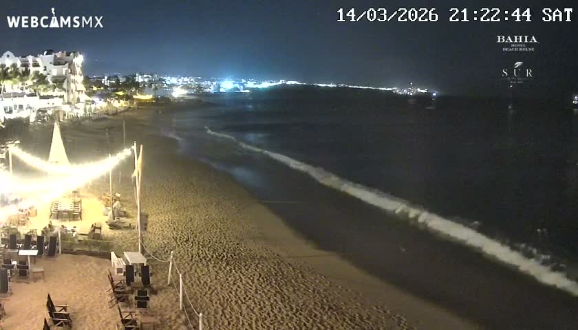 Cabo San Lucas, Playa El Medano Beach towards East View Live Cam - El Medano Ejidal, Los Cabos, Baja California Sur, Mexico
