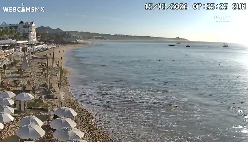 Cabo San Lucas, Playa El Medano Beach towards East View Live Cam - El Medano Ejidal, Los Cabos, Baja California Sur, Mexico