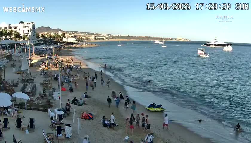 Cabo San Lucas, Playa El Medano Beach towards East View Live Cam - El Medano Ejidal, Los Cabos, Baja California Sur, Mexico