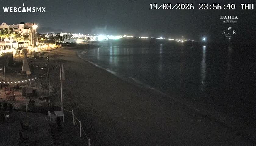 Cabo San Lucas, Playa El Medano Beach towards East View Live Cam - El Medano Ejidal, Los Cabos, Baja California Sur, Mexico