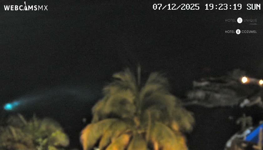 Cozumel Hotel B and Hotel Unique Coast Live Cam - Zona Hotelera Sur, San Mugiel de Cozumel, Municipio de Cozumel, Quintana Roo, Mexico