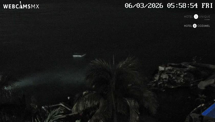 Cozumel Hotel B and Hotel Unique Coast Live Cam - Zona Hotelera Sur, San Mugiel de Cozumel, Municipio de Cozumel, Quintana Roo, Mexico
