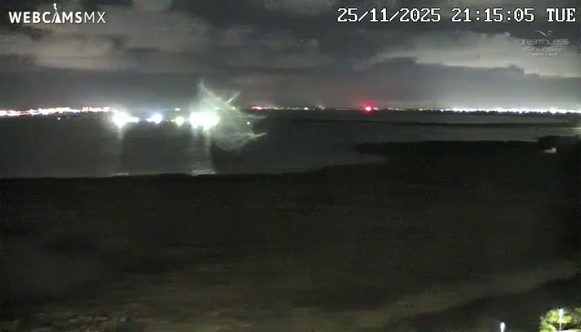 Cancun, Laguna de Nichupté Lagoon Lake & Hotel Zone (Zona Hotelera) Panaromic Live Cam - 