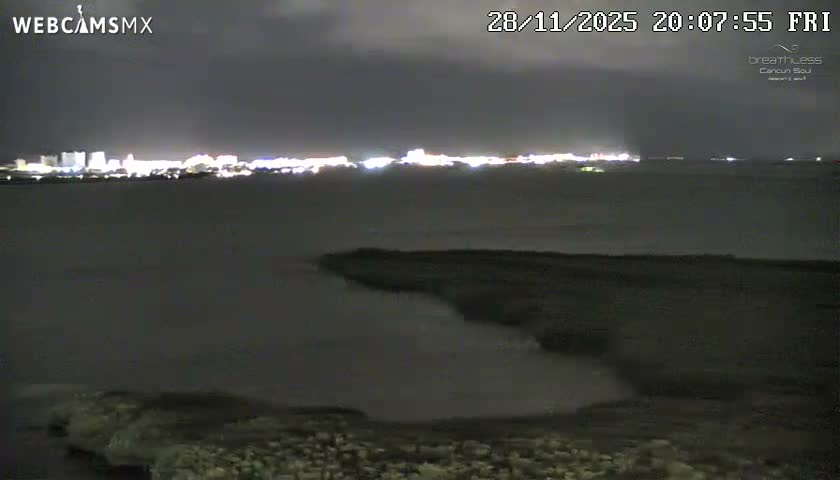  Cancun, Laguna de Nichupté Lagoon Lake & Hotel Zone (Zona Hotelera) Panaromic Live Cam - 