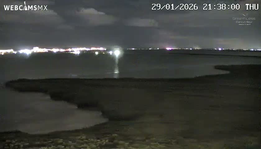  Cancun, Laguna de Nichupté Lagoon Lake & Hotel Zone (Zona Hotelera) Panaromic Live Cam - 