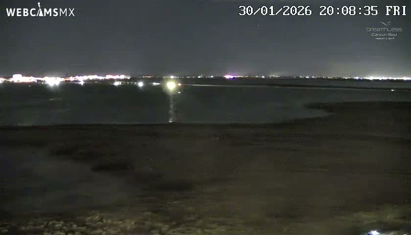  Cancun, Laguna de Nichupté Lagoon Lake & Hotel Zone (Zona Hotelera) Panaromic Live Cam - 