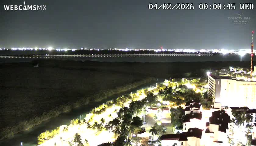  Cancun, Laguna de Nichupté Lagoon Lake & Hotel Zone (Zona Hotelera) Panaromic Live Cam - 
