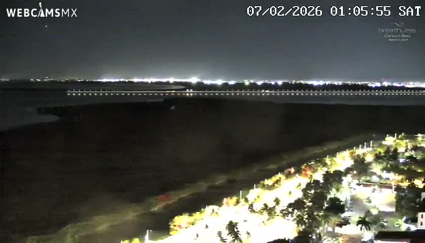  Cancun, Laguna de Nichupté Lagoon Lake & Hotel Zone (Zona Hotelera) Panaromic Live Cam - 