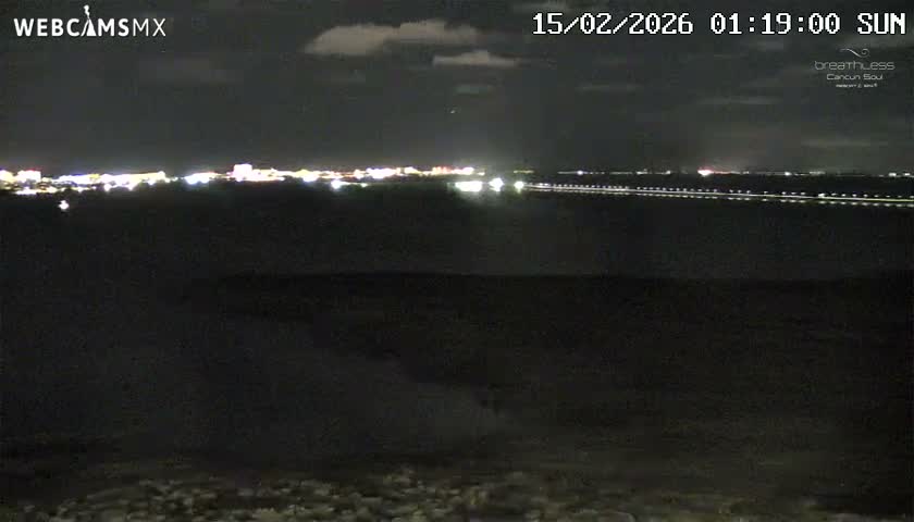  Cancun, Laguna de Nichupté Lagoon Lake & Hotel Zone (Zona Hotelera) Panaromic Live Cam - 