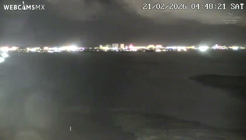  Cancun, Laguna de Nichupté Lagoon Lake & Hotel Zone (Zona Hotelera) Panaromic Live Cam - 