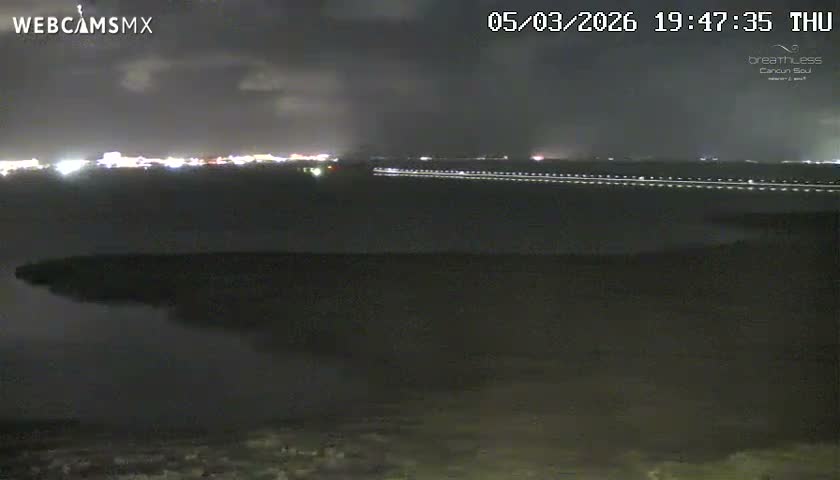  Cancun, Laguna de Nichupté Lagoon Lake & Hotel Zone (Zona Hotelera) Panaromic Live Cam - 