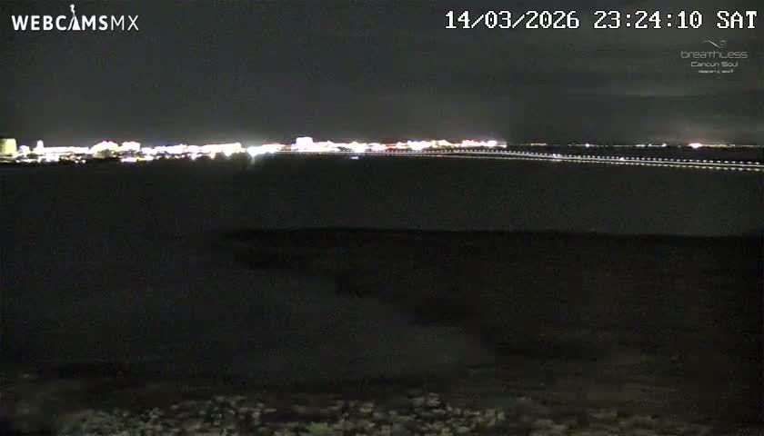  Cancun, Laguna de Nichupté Lagoon Lake & Hotel Zone (Zona Hotelera) Panaromic Live Cam - 