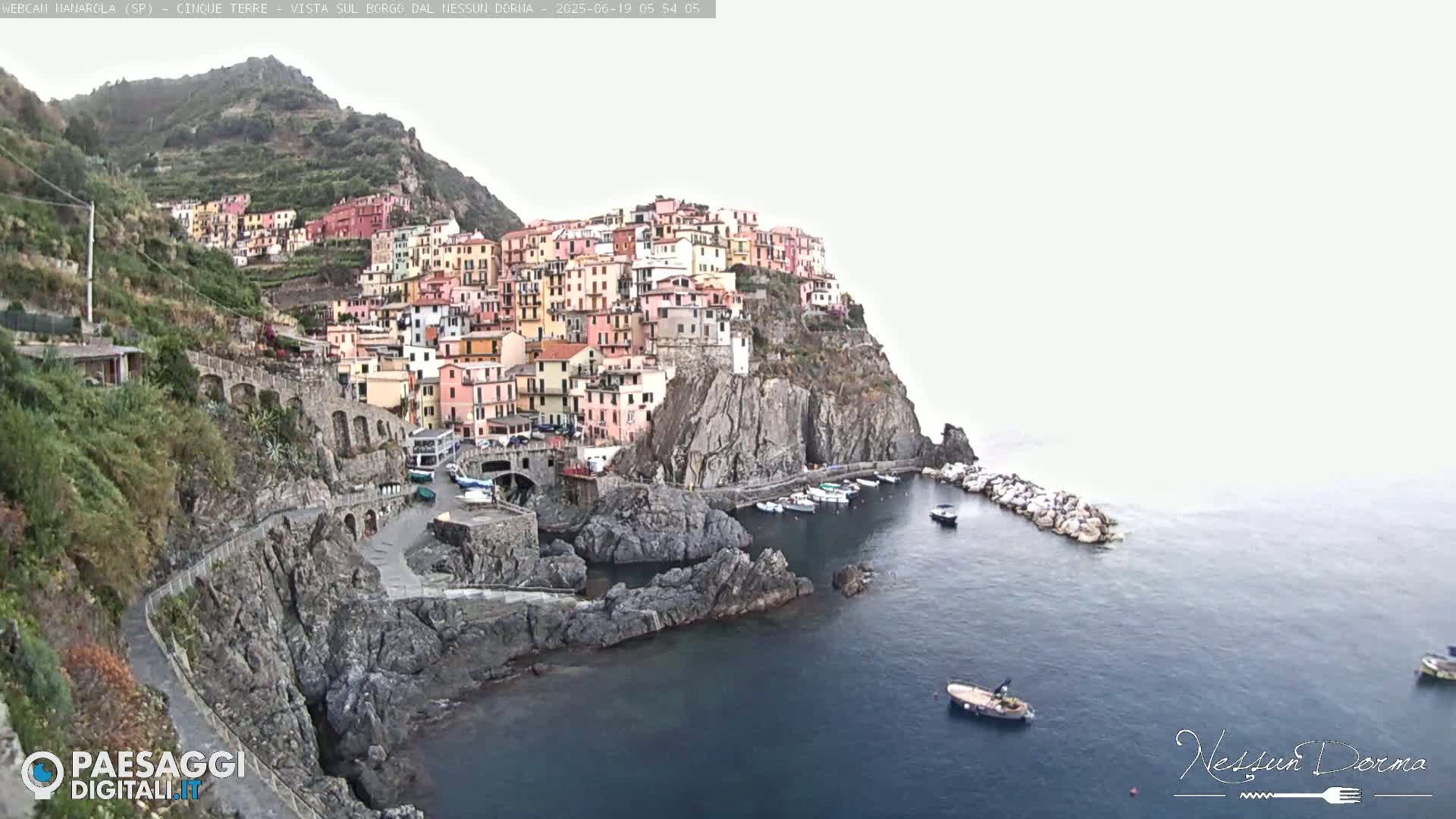 Cinque Terre, Manarola Village Live Cam - La Spezia, Linguria, Italy
