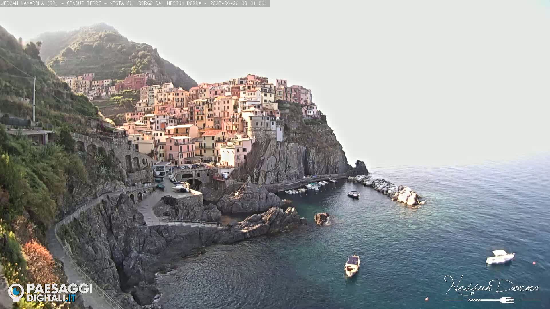 Cinque Terre, Manarola Village Live Cam - La Spezia, Linguria, Italy