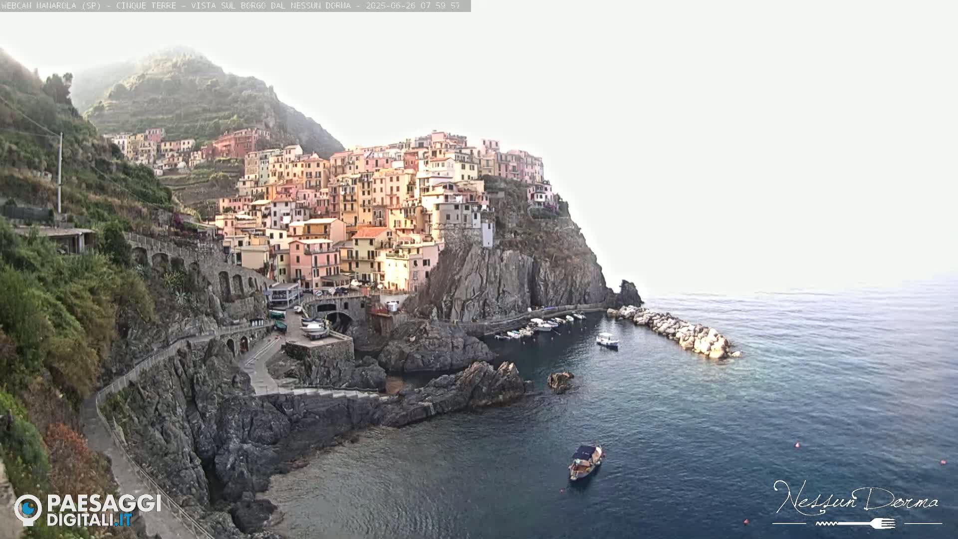 Cinque Terre, Manarola Village Live Cam - La Spezia, Linguria, Italy