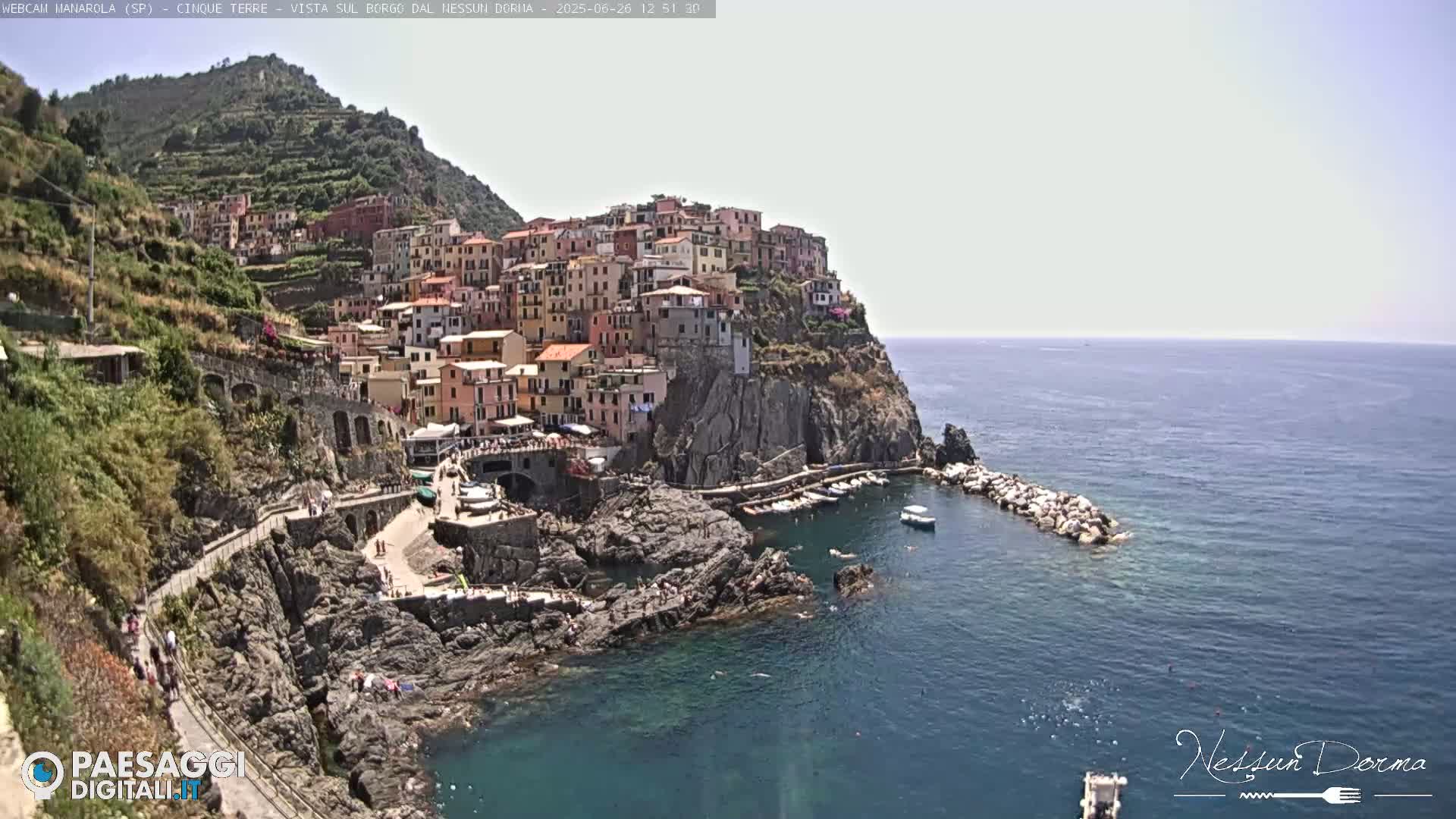 Cinque Terre, Manarola Village Live Cam - La Spezia, Linguria, Italy