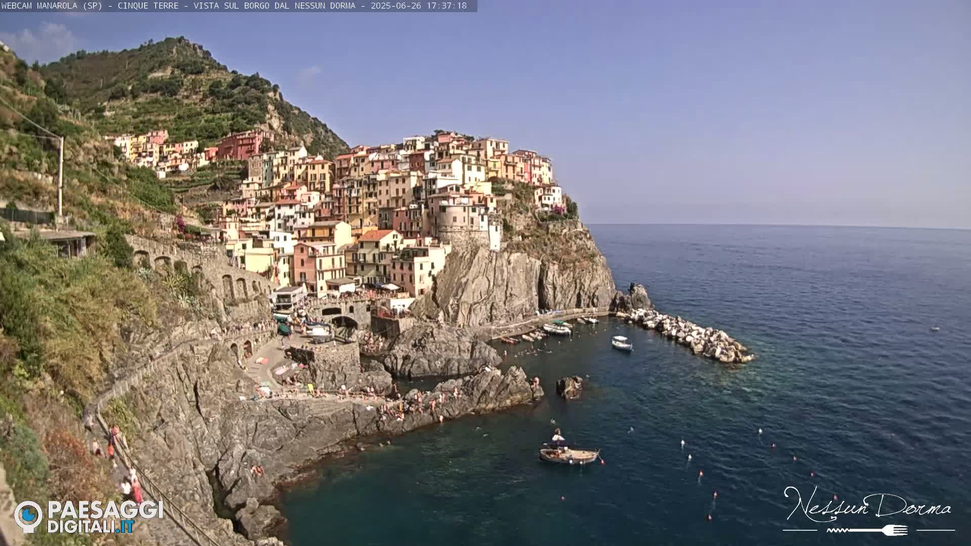 Cinque Terre, Manarola Village Live Cam - La Spezia, Linguria, Italy