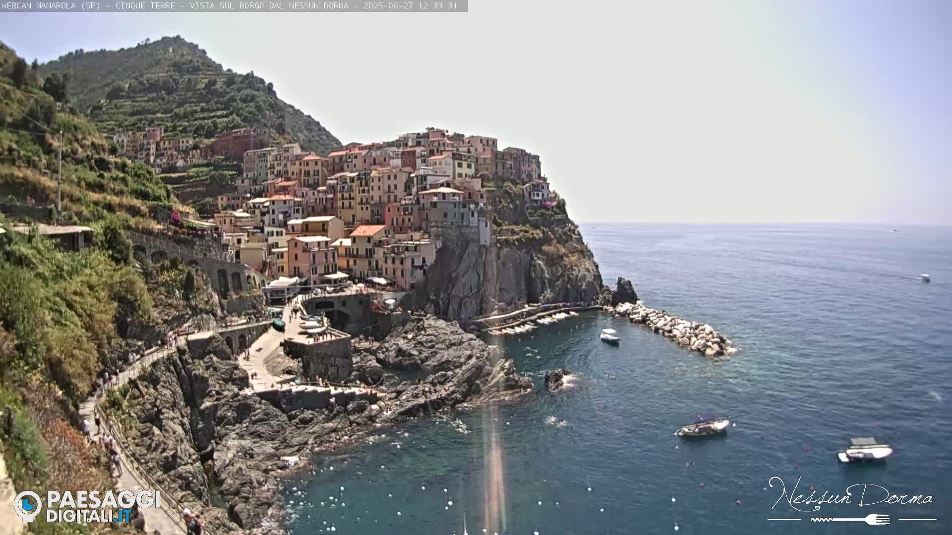 Cinque Terre, Manarola Village Live Cam - La Spezia, Linguria, Italy