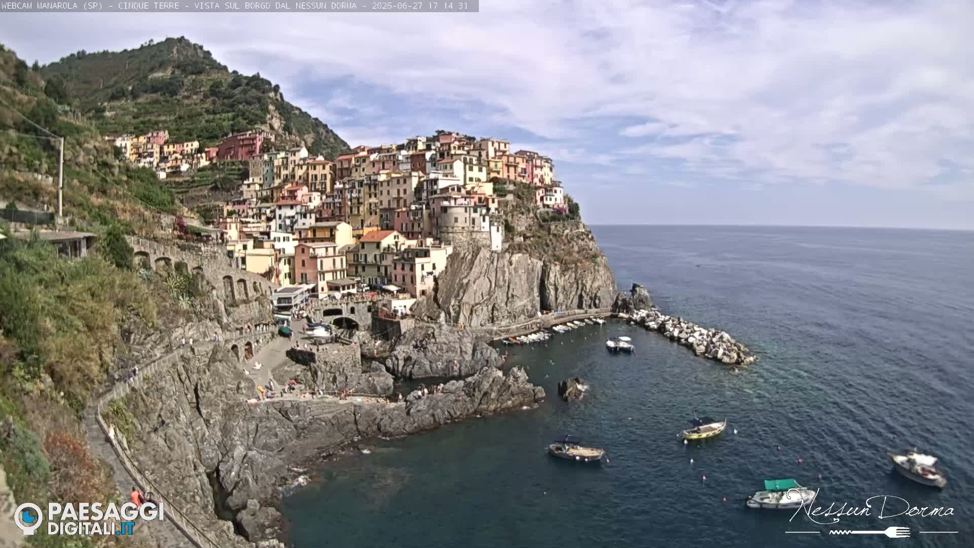Cinque Terre, Manarola Village Live Cam - La Spezia, Linguria, Italy
