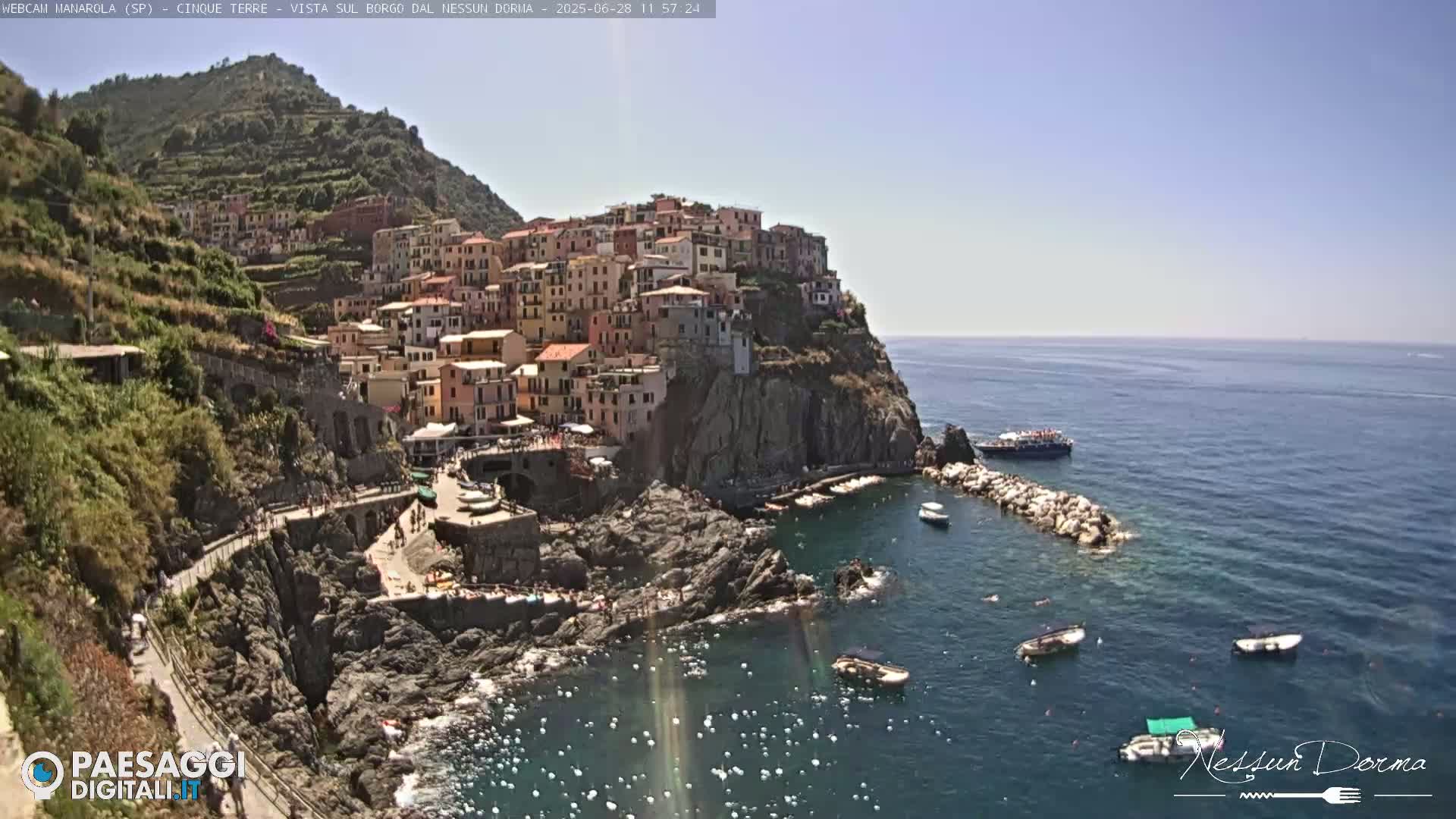 Cinque Terre, Manarola Village Live Cam - La Spezia, Linguria, Italy