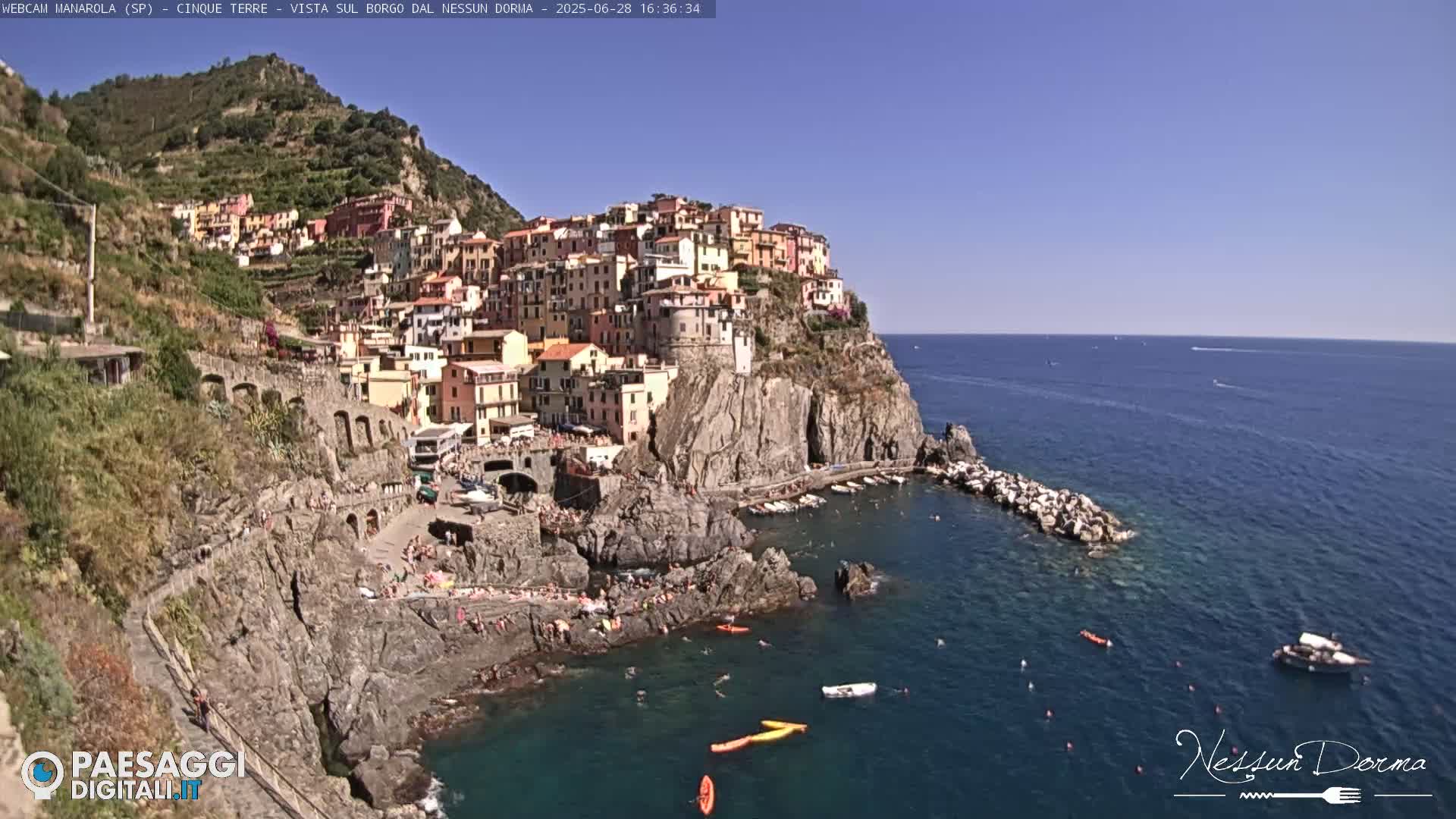 Cinque Terre, Manarola Village Live Cam - La Spezia, Linguria, Italy