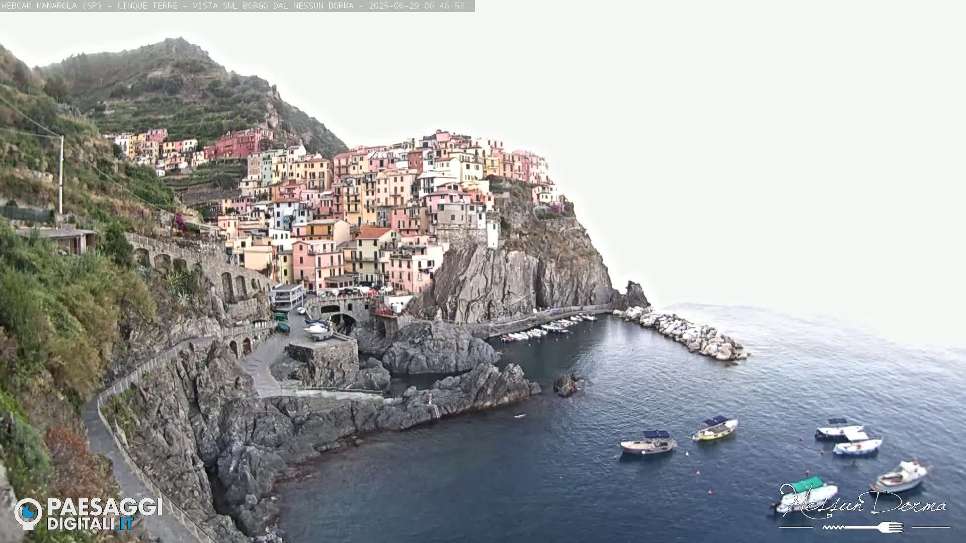 Cinque Terre, Manarola Village Live Cam - La Spezia, Linguria, Italy