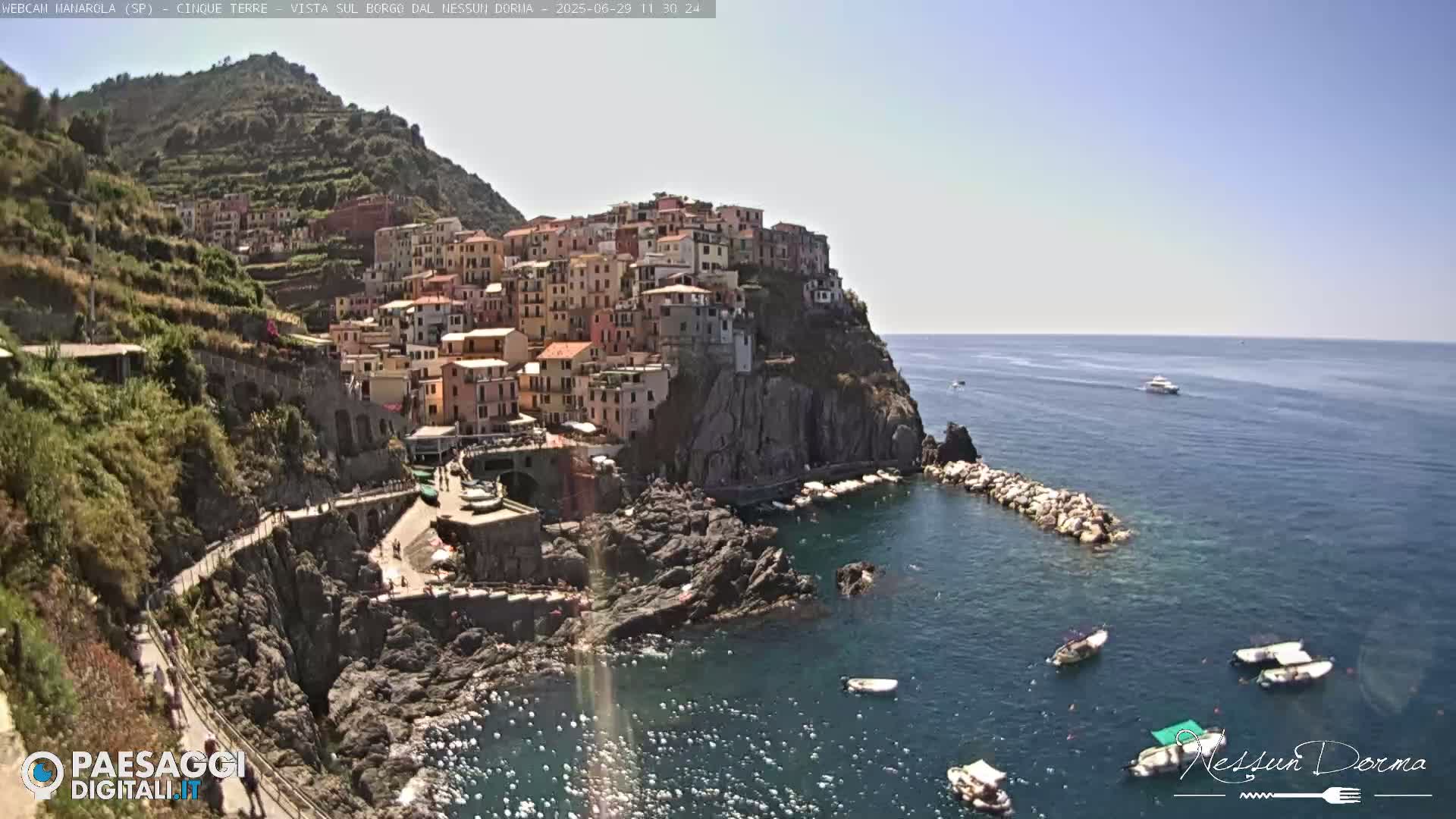 Cinque Terre, Manarola Village Live Cam - La Spezia, Linguria, Italy