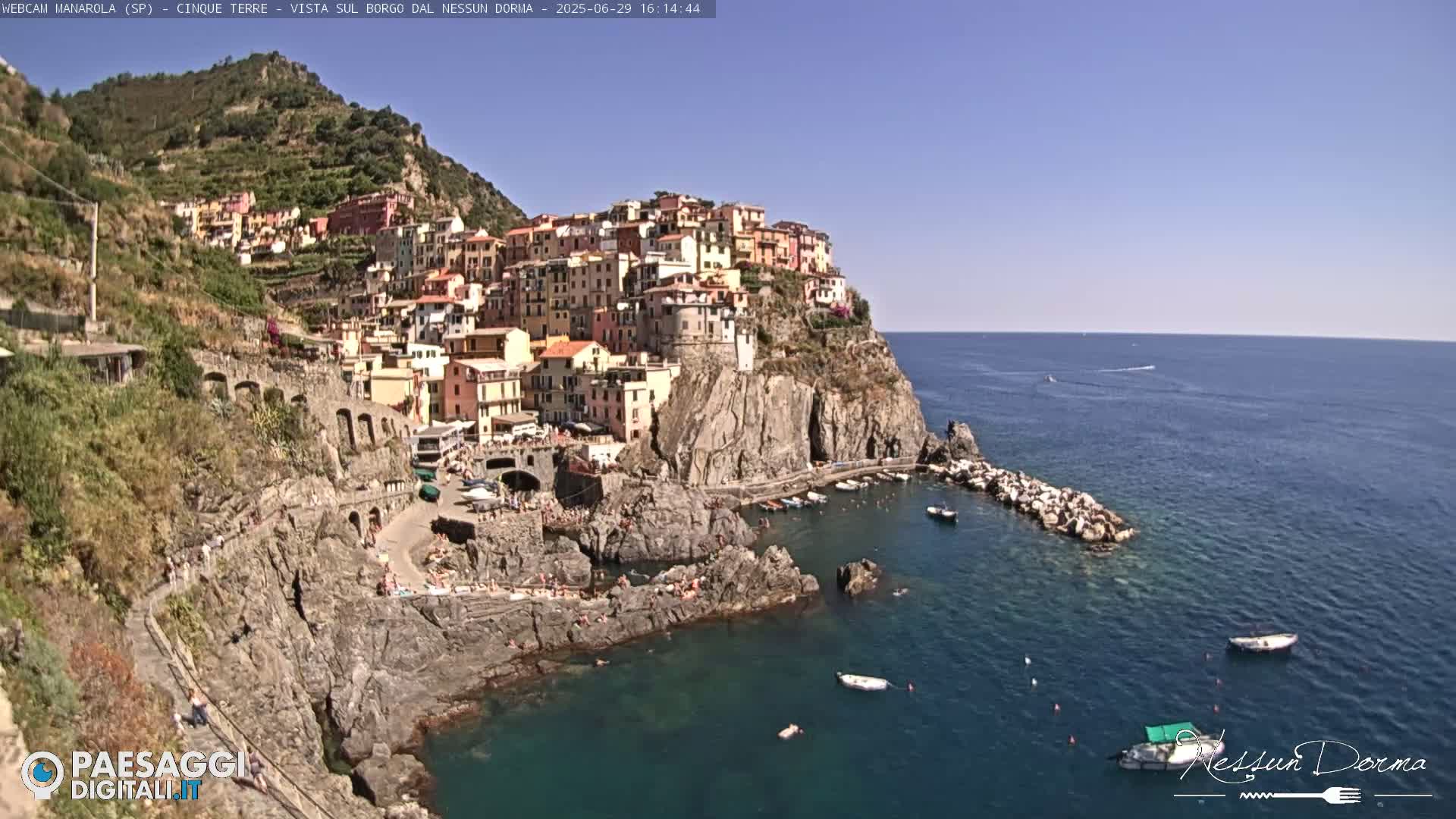 Cinque Terre, Manarola Village Live Cam - La Spezia, Linguria, Italy