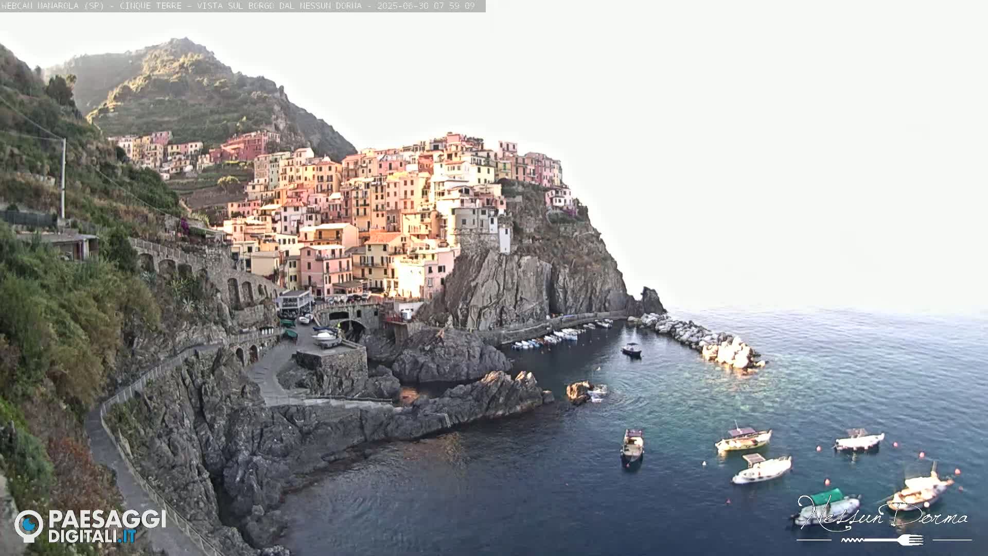 Cinque Terre, Manarola Village Live Cam - La Spezia, Linguria, Italy